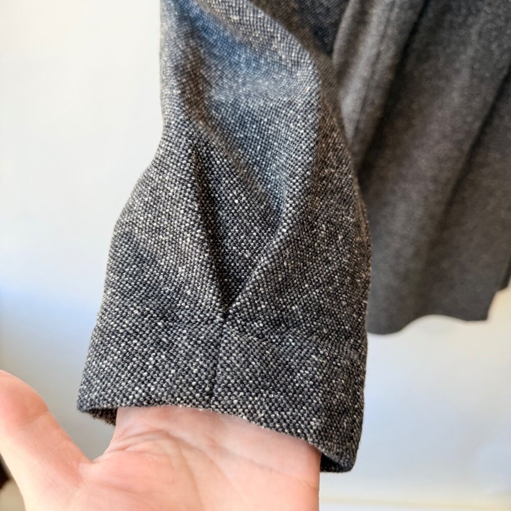 Lululemon Apres Sport Hooded Belted Tweed Trench Jacket Women’s Size 10 Gray Q8 - Picture 10 of 12